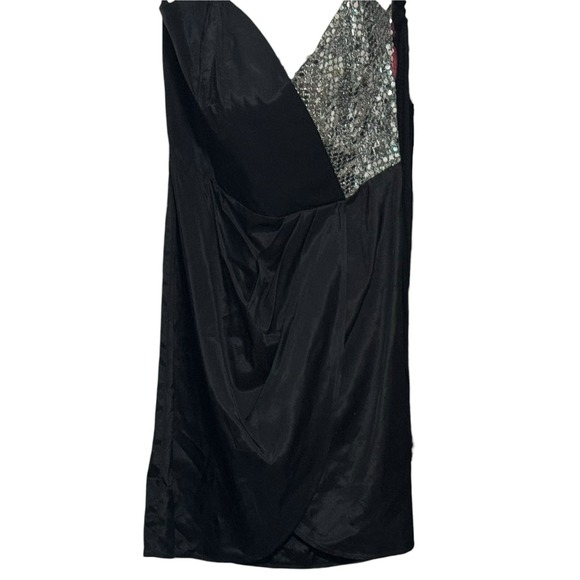 Fredericks Of Hollywood VTG Y2K Black Strapless Sequin Dress Cocktail Sz 11/12 - Picture 3 of 12